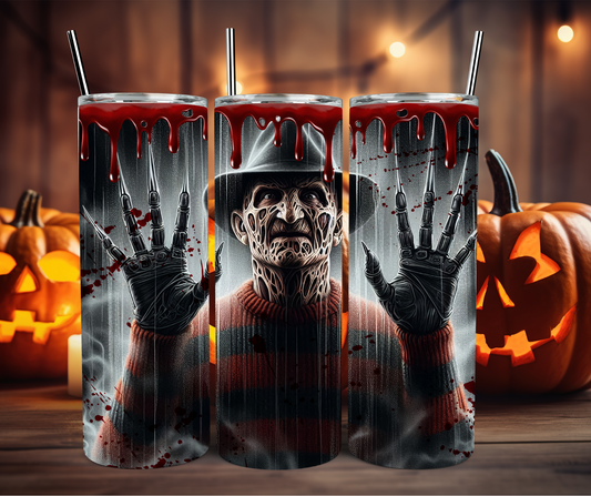 Halloween Freddy Behind Glass 20oz Stainless Steel Tumbler
