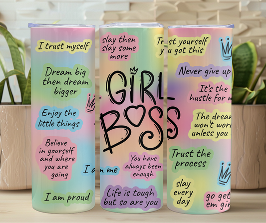 Girl Boss 20oz Stainless Steel Tumbler