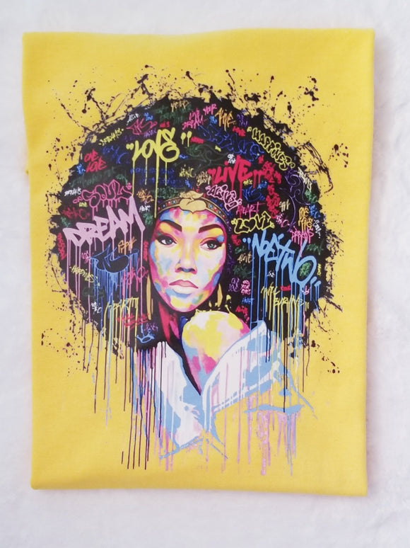 Women's Graphic T-Shirt - Black Women Dream Love