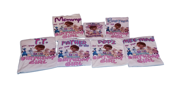 Doc McStuffins Family Birthday Shirts (Customer Custom Order)