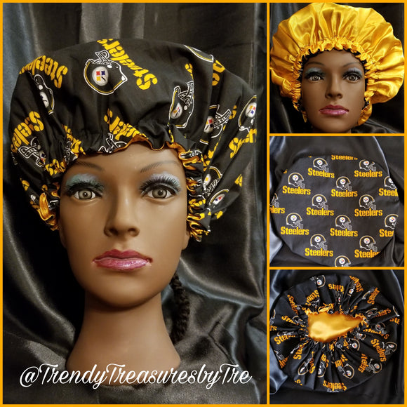 Pittsburgh Steelers NFL Satin Lined Bonnet