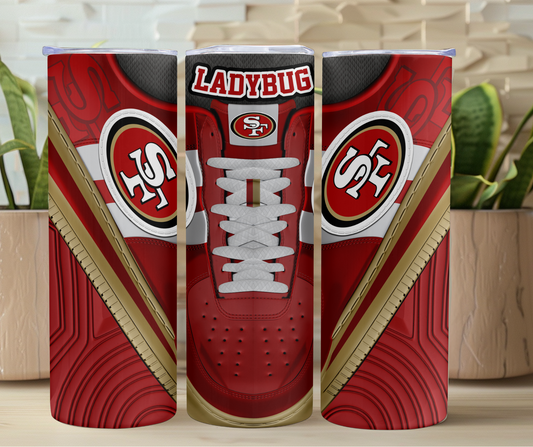 Custom Ladybug 49ers Sneaker 20oz Stainless Steel Tumbler