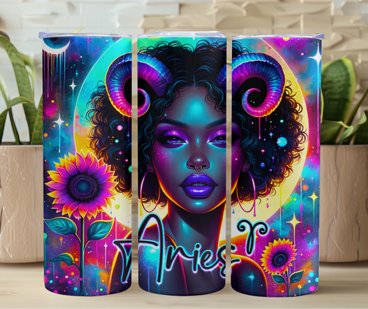 Pretty Brown Girl Aries 20oz Stainless Steel Tumbler