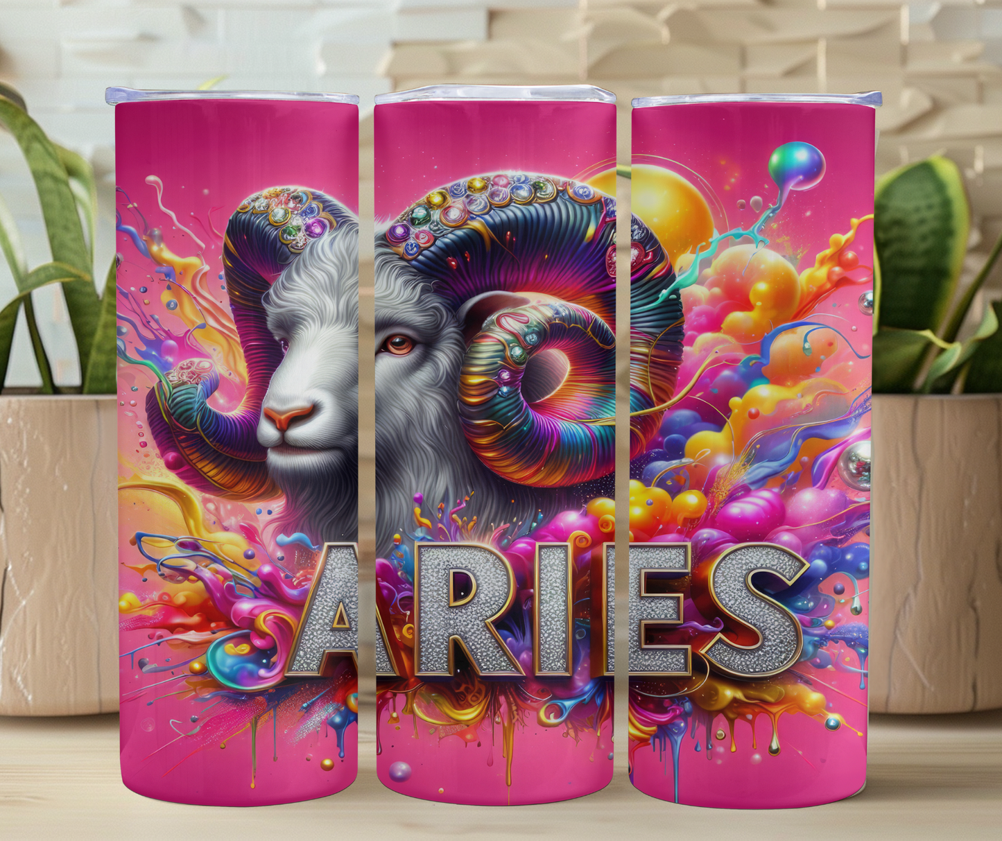 Diamond Aries Ram 20oz Stainless Steel Tumbler