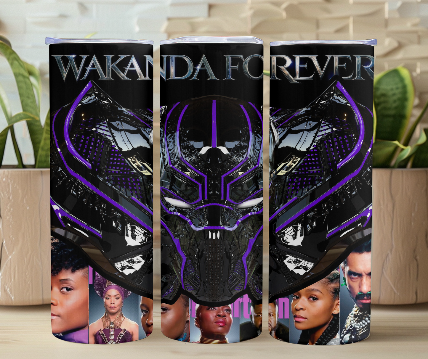 Black Panther Wakanda Forever 20oz Stainless Steel Tumbler