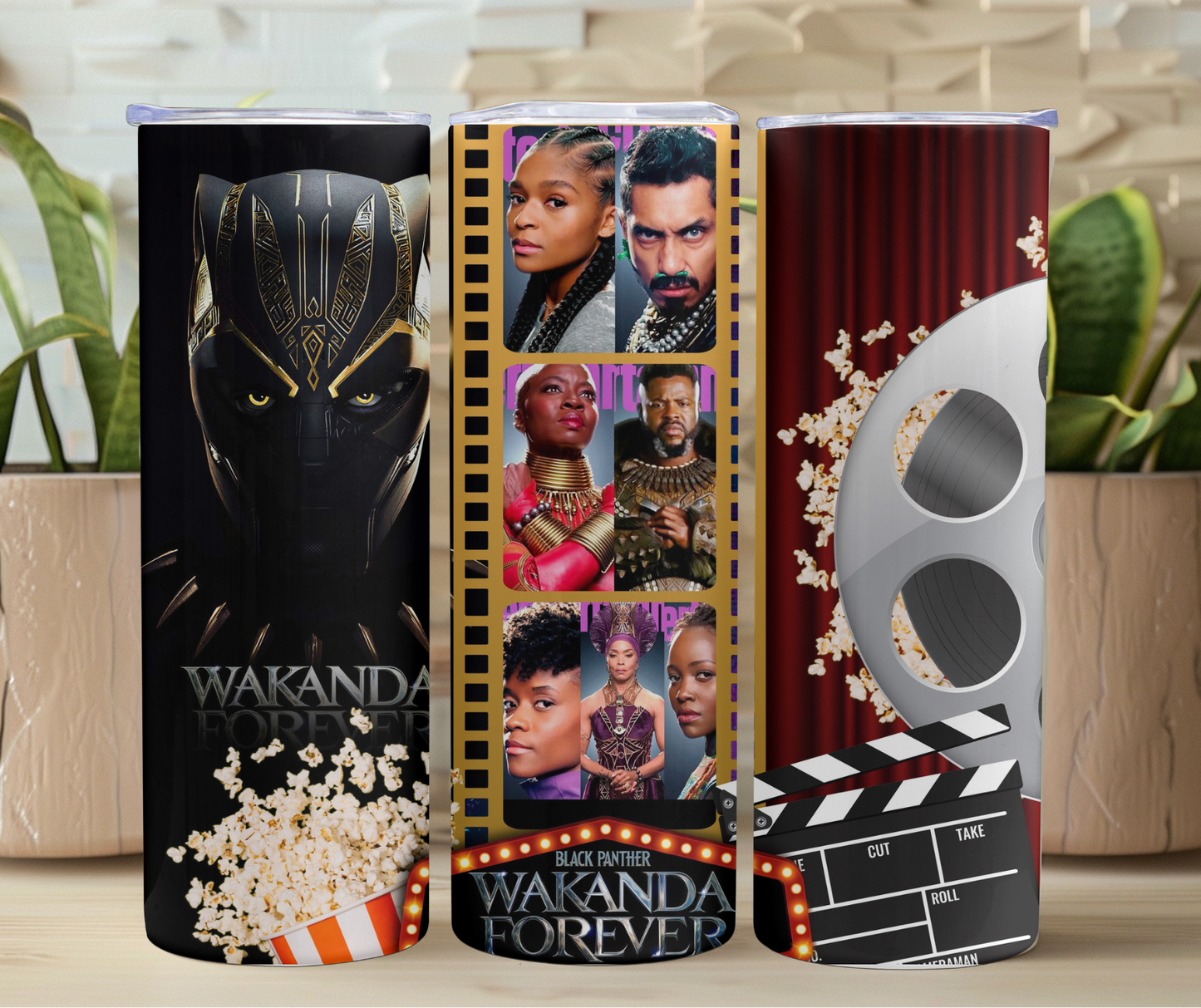 Black Panther Wakanda Forever 20oz Stainless Steel Tumbler