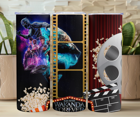 Black Panther Wakanda Forever 20oz Stainless Steel Tumbler