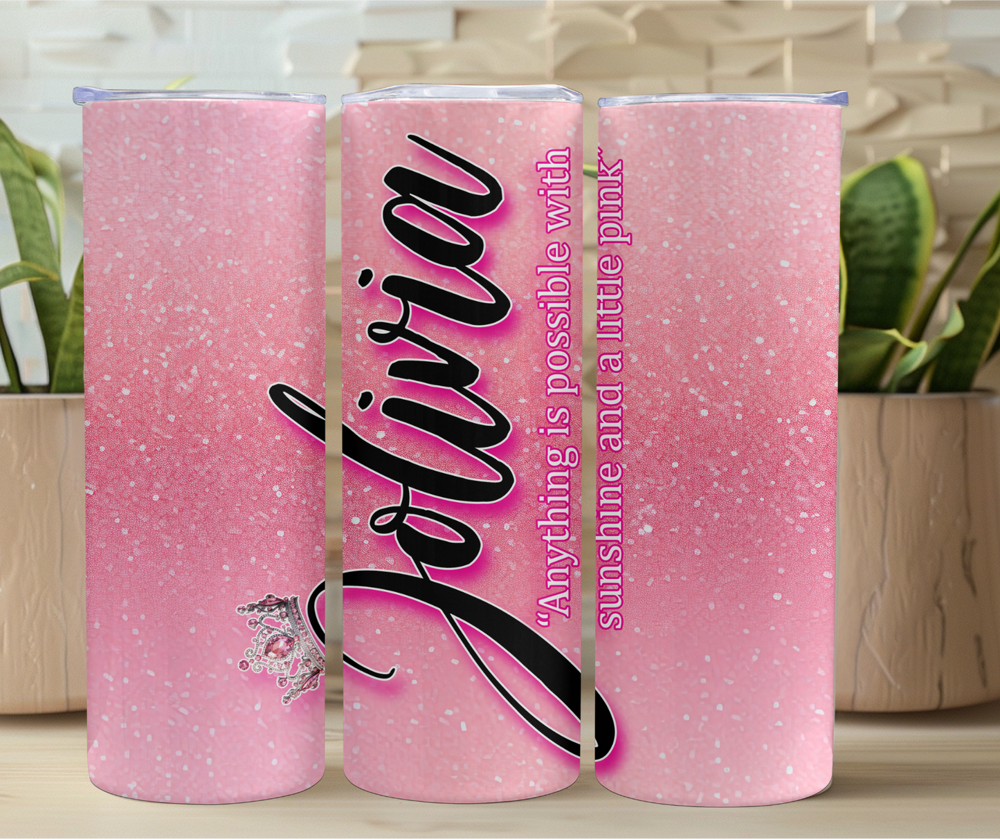 Custom Happy Birthday Jolivia 20oz Stainless Steel Tumbler