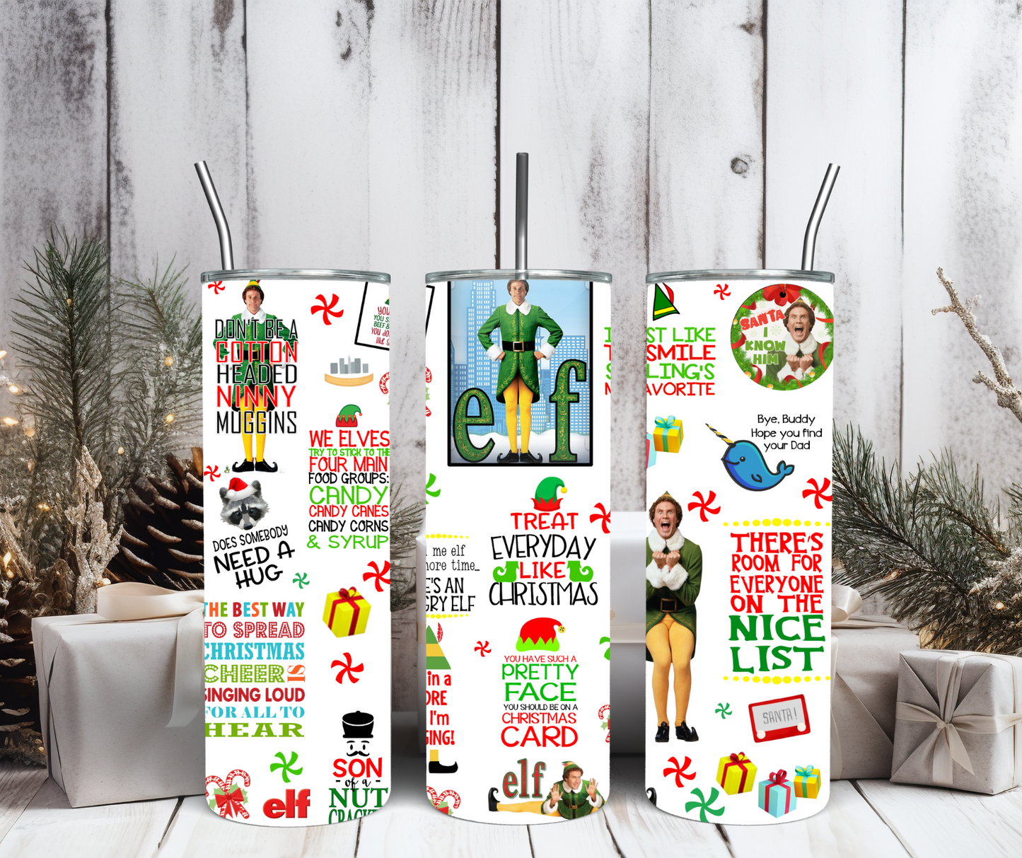 Christmas Elf 20oz Stainless Steel Tumbler