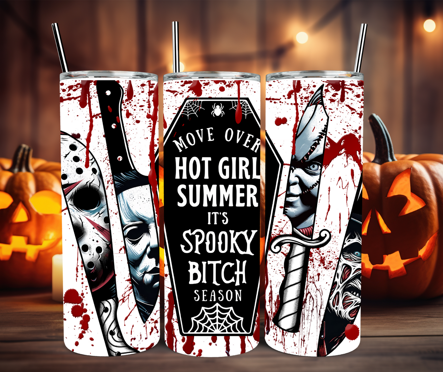 Halloween Move Over Hot Girl Summer 20oz Stainless Steel Tumbler