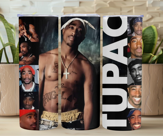 The Many Faces of Tupac 20oz Stainless Steel Tumbler