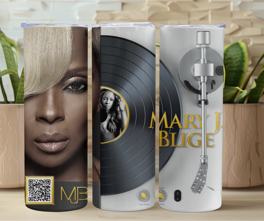 Mary J Blige Album Art 20oz Stainless Steel Tumbler