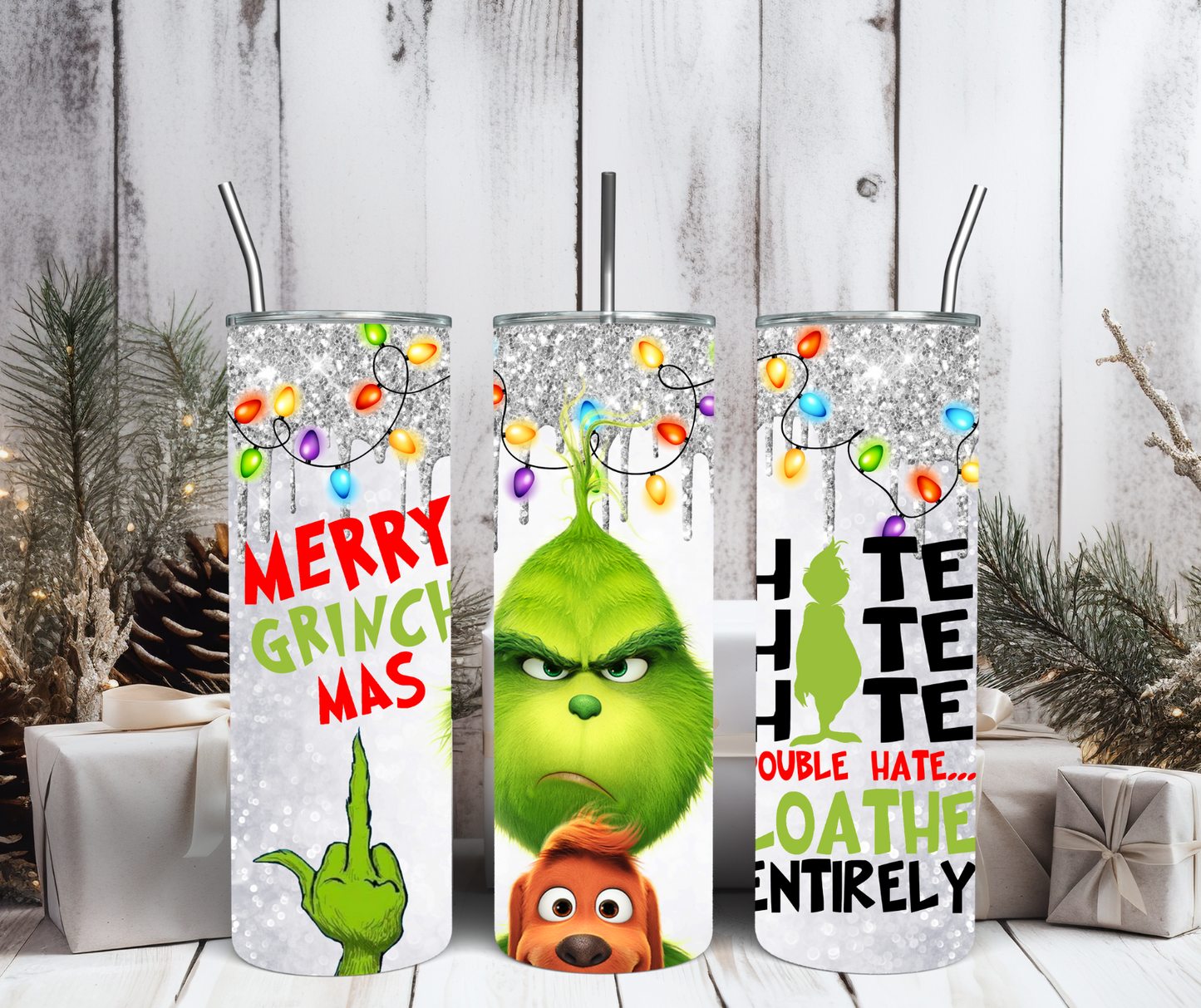 Christmas Merry Grinchmas 20oz Stainless Steel Tumbler