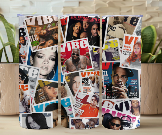 Old School Vibe Magazine Covers 20oz Stainless Steel Tumbler