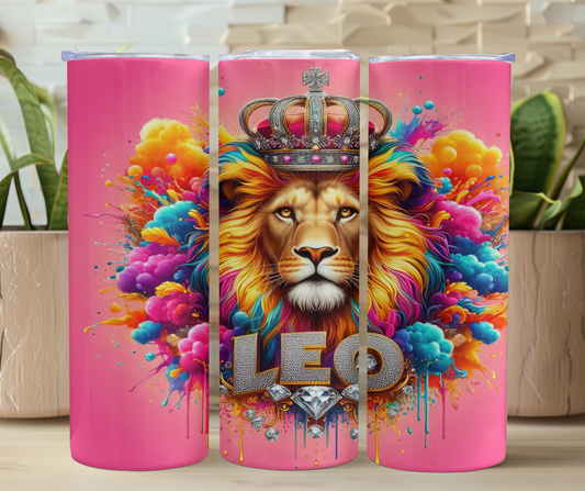 Diamond Leo Lion 20oz Stainless Steel Tumbler