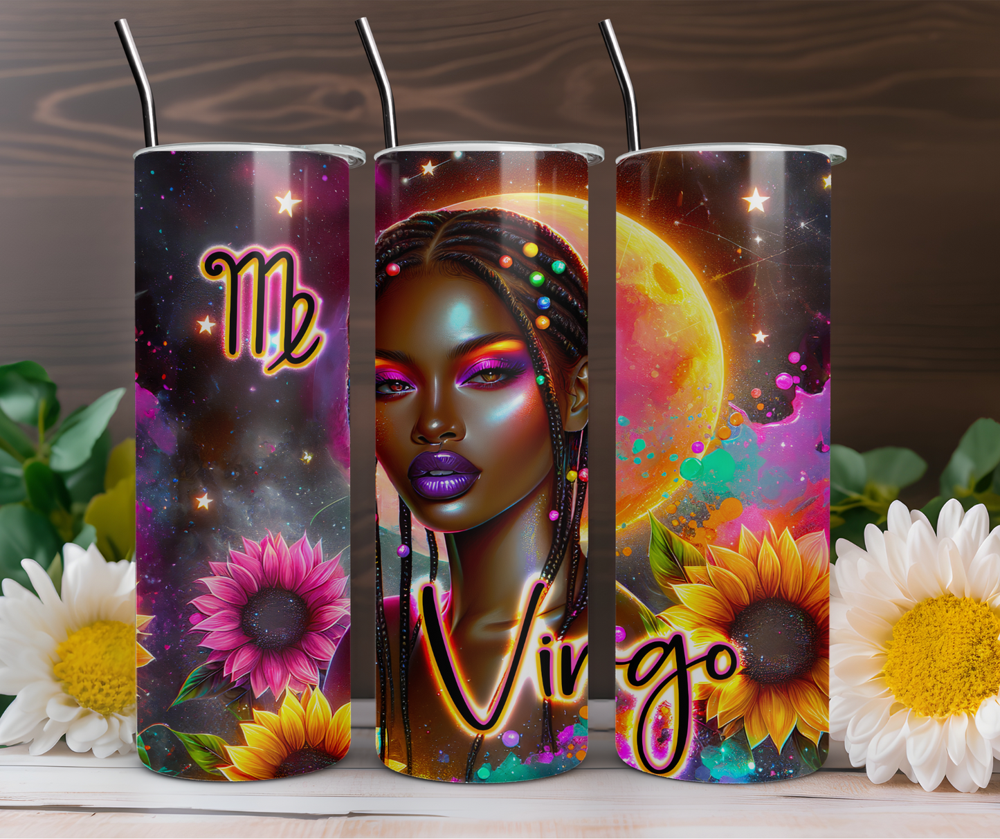 Pretty Brown Girl Virgo 20oz Stainless Steel Tumbler