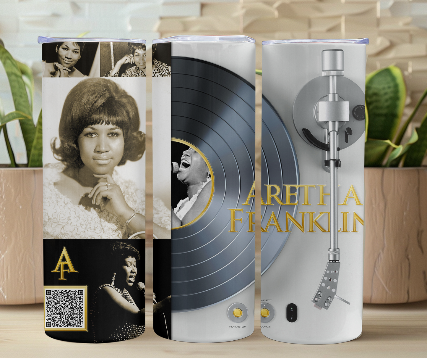 Aretha Album Art 20oz Stainless Steel Tumbler