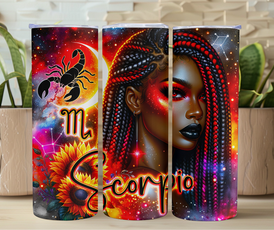 Pretty Brown Girl Scorpio 20oz Stainless Steel Tumbler