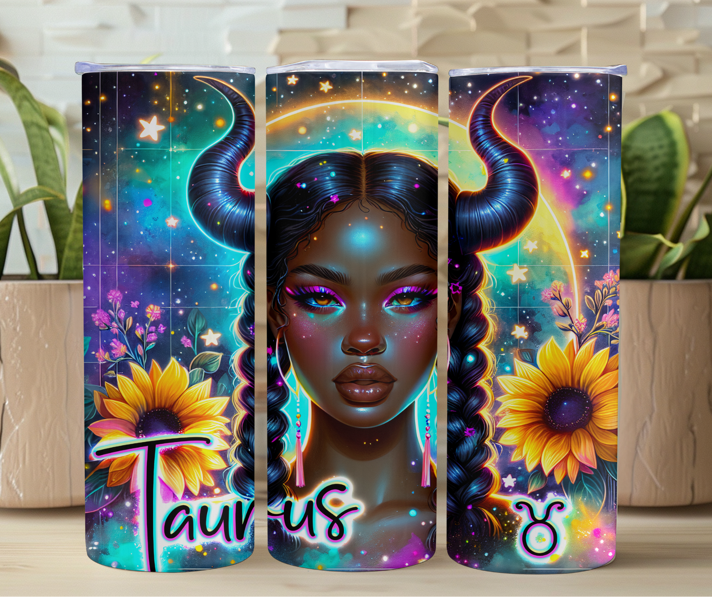 Pretty Brown Girl Taurus 20oz Stainless Steel Tumbler