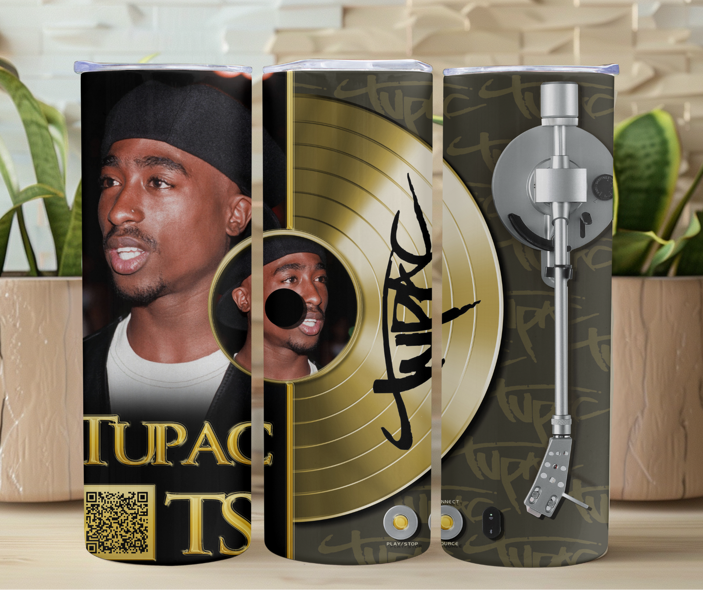 Tupac Album Art 20oz Stainless Steel Tumbler