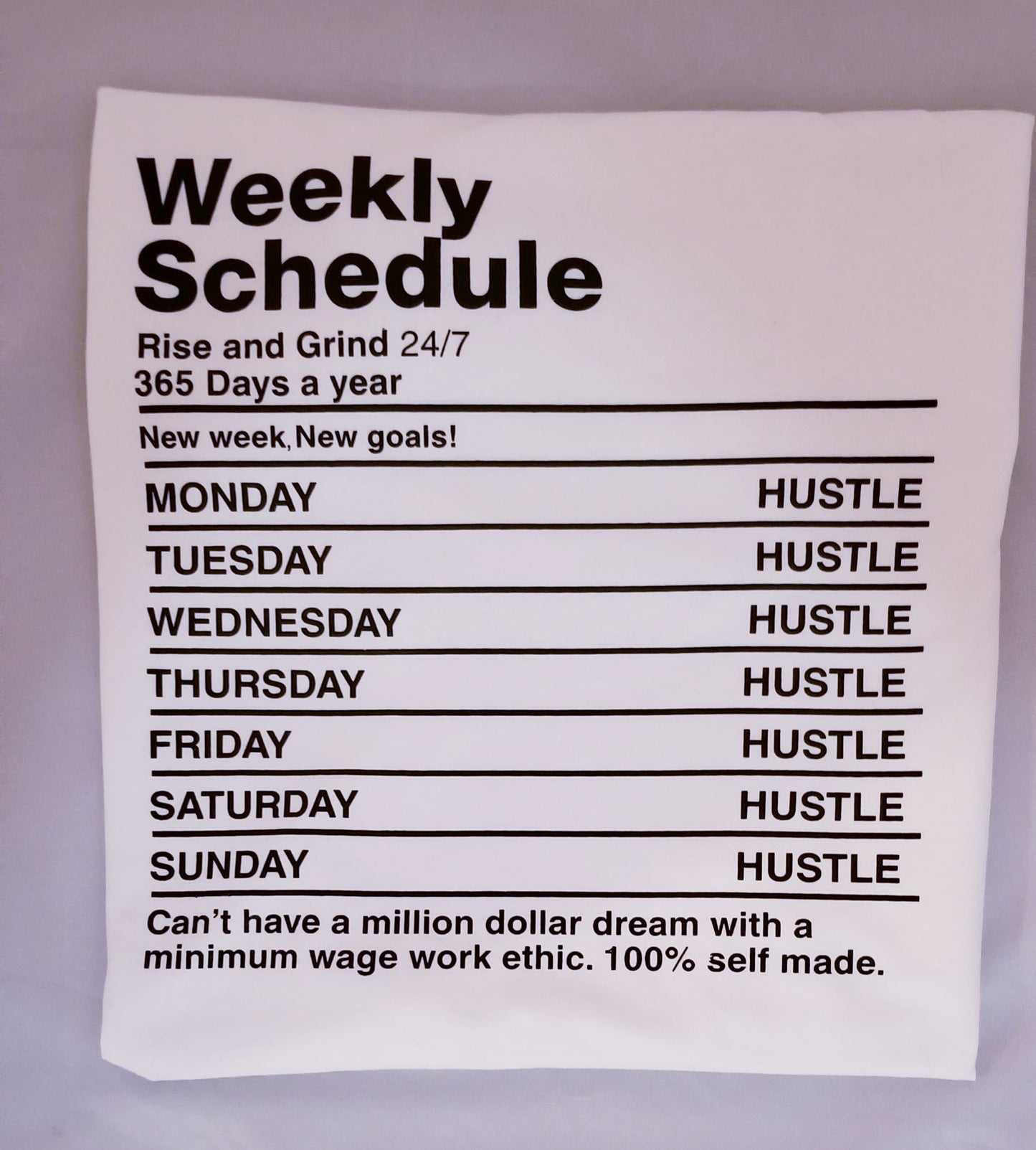 Men's Graphic T-Shirt - Weekly Schedule