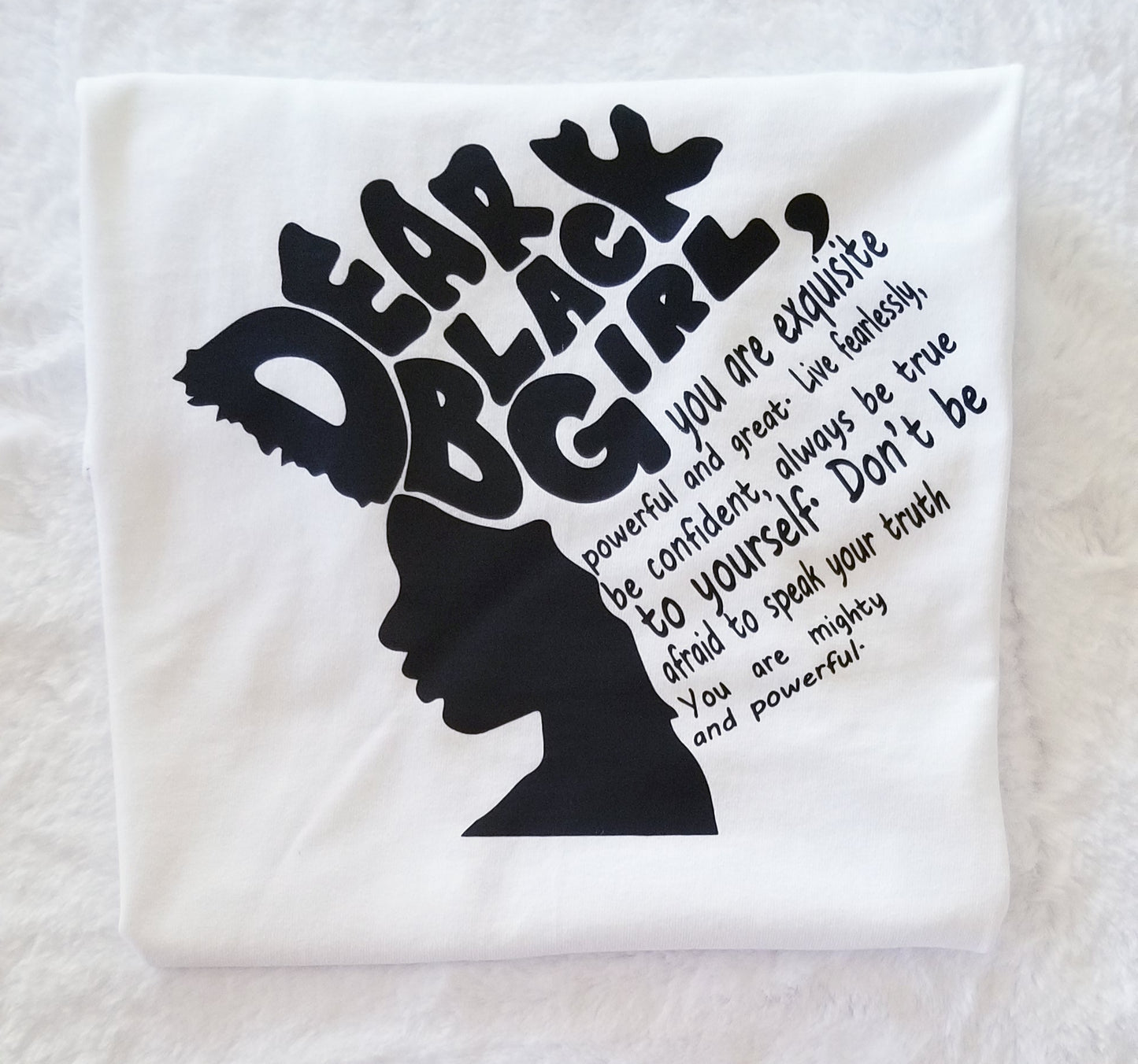 Girls Youth Graphic T-Shirt - Dear Black Girl