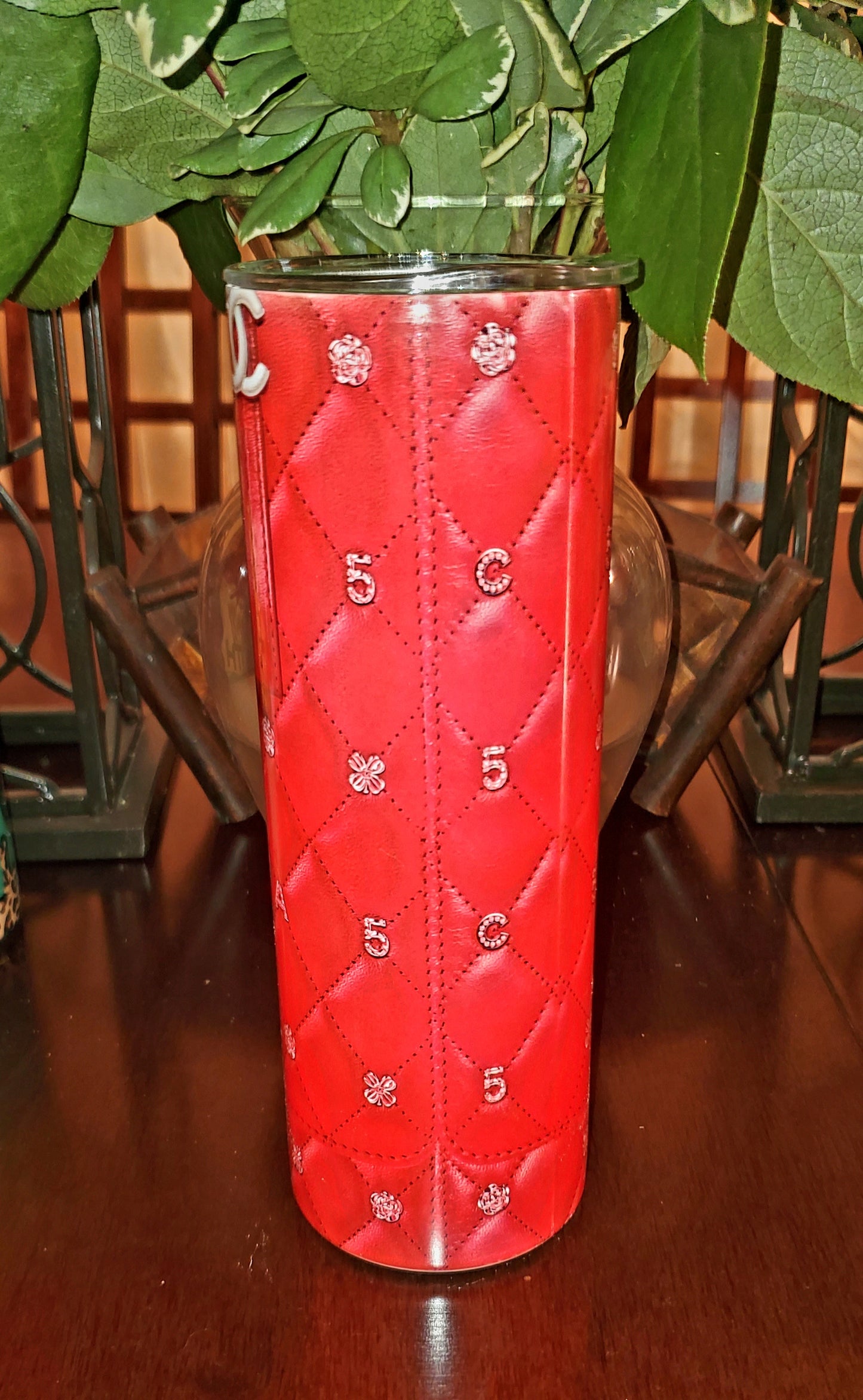 Red Chanel 20oz Sublimation Stainless Steel Tumbler
