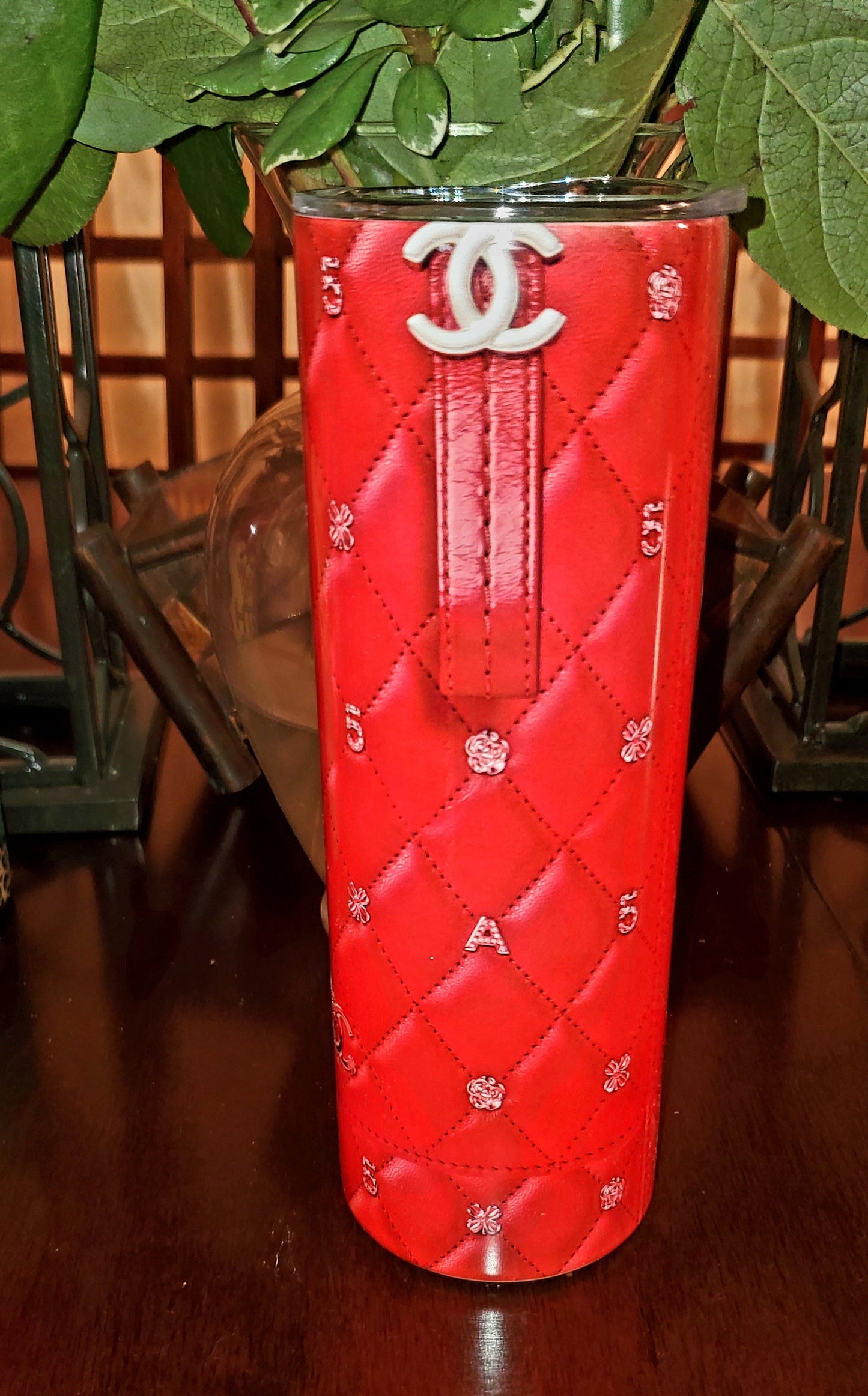 Red Chanel 20oz Sublimation Stainless Steel Tumbler