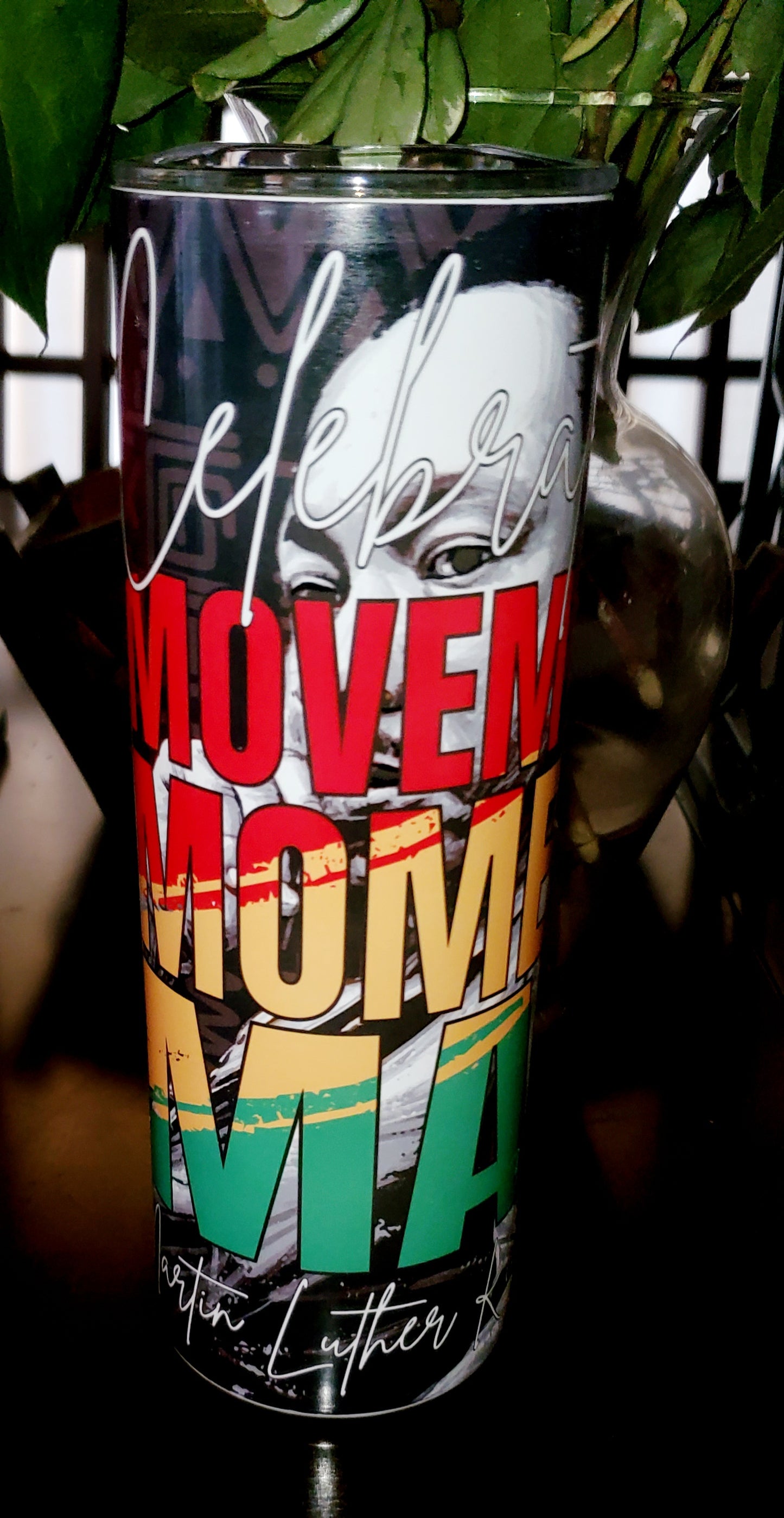 Black History Month The Movement, The Moment, The Man 20oz Sublimation Stainless Steel Tumbler