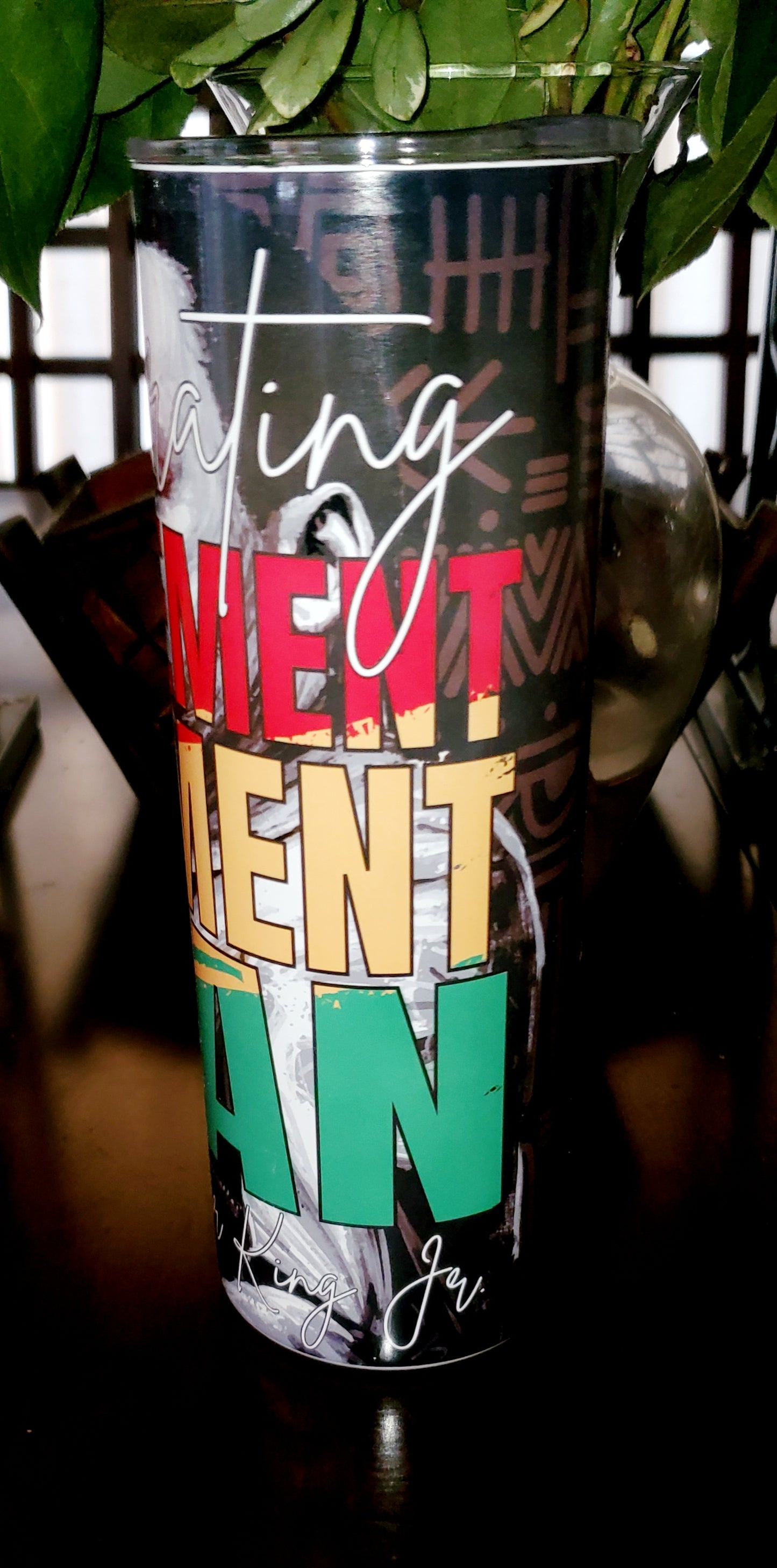 Black History Month The Movement, The Moment, The Man 20oz Sublimation Stainless Steel Tumbler