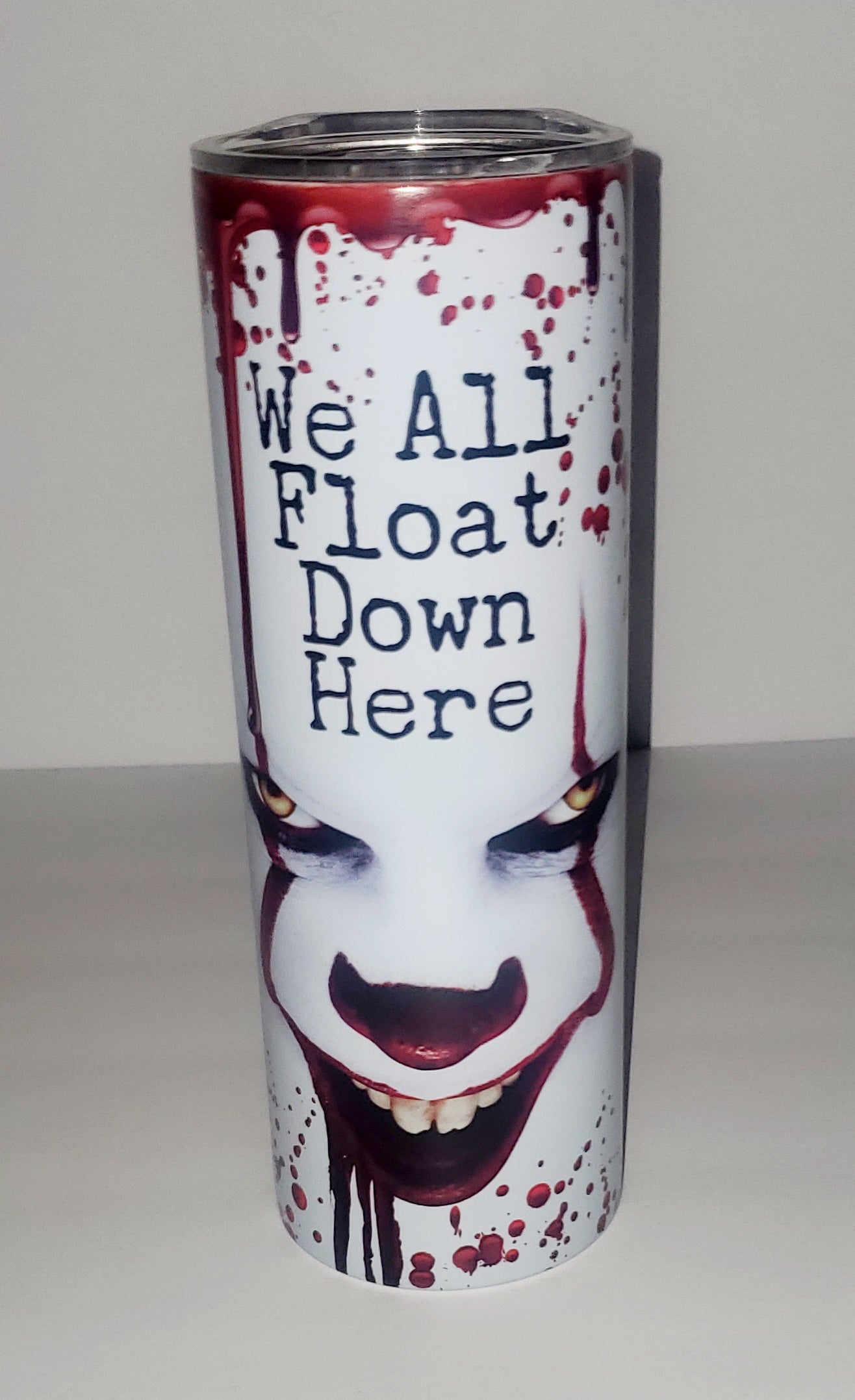 Halloween We All Float Down Here Glow in the Dark 20oz Sublimation Stainless Steel Tumbler