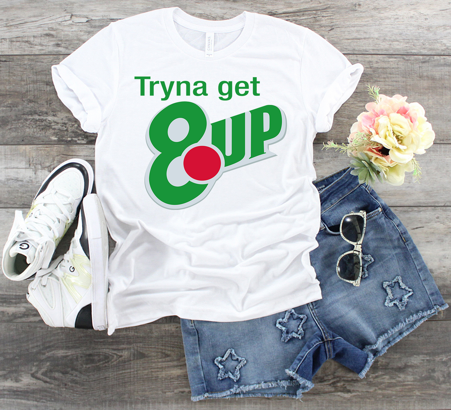 Women's Graphic T-Shirt - Tryna Get 8up