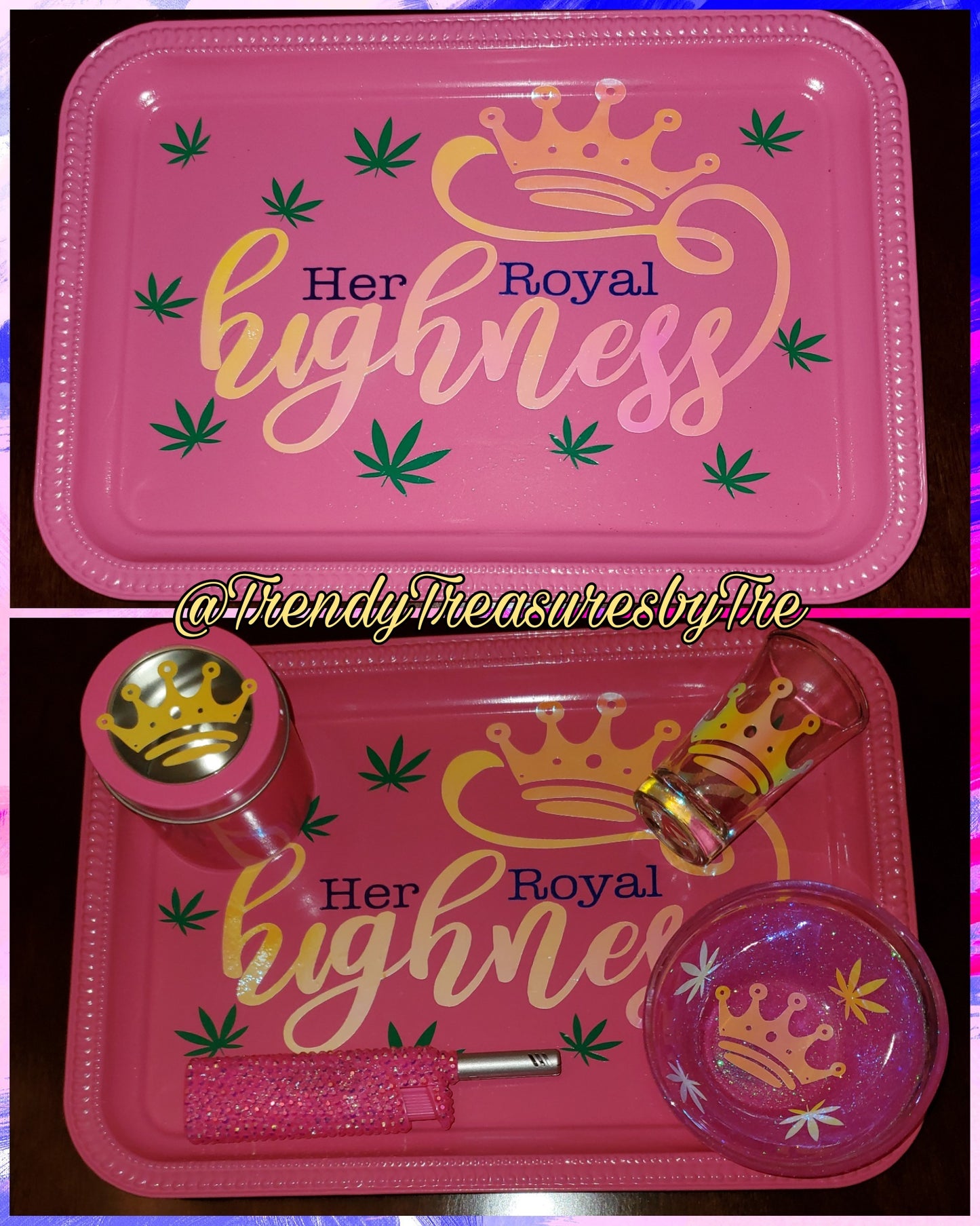 Her Royal Highness Rolling Tray (Customer Custom Order)