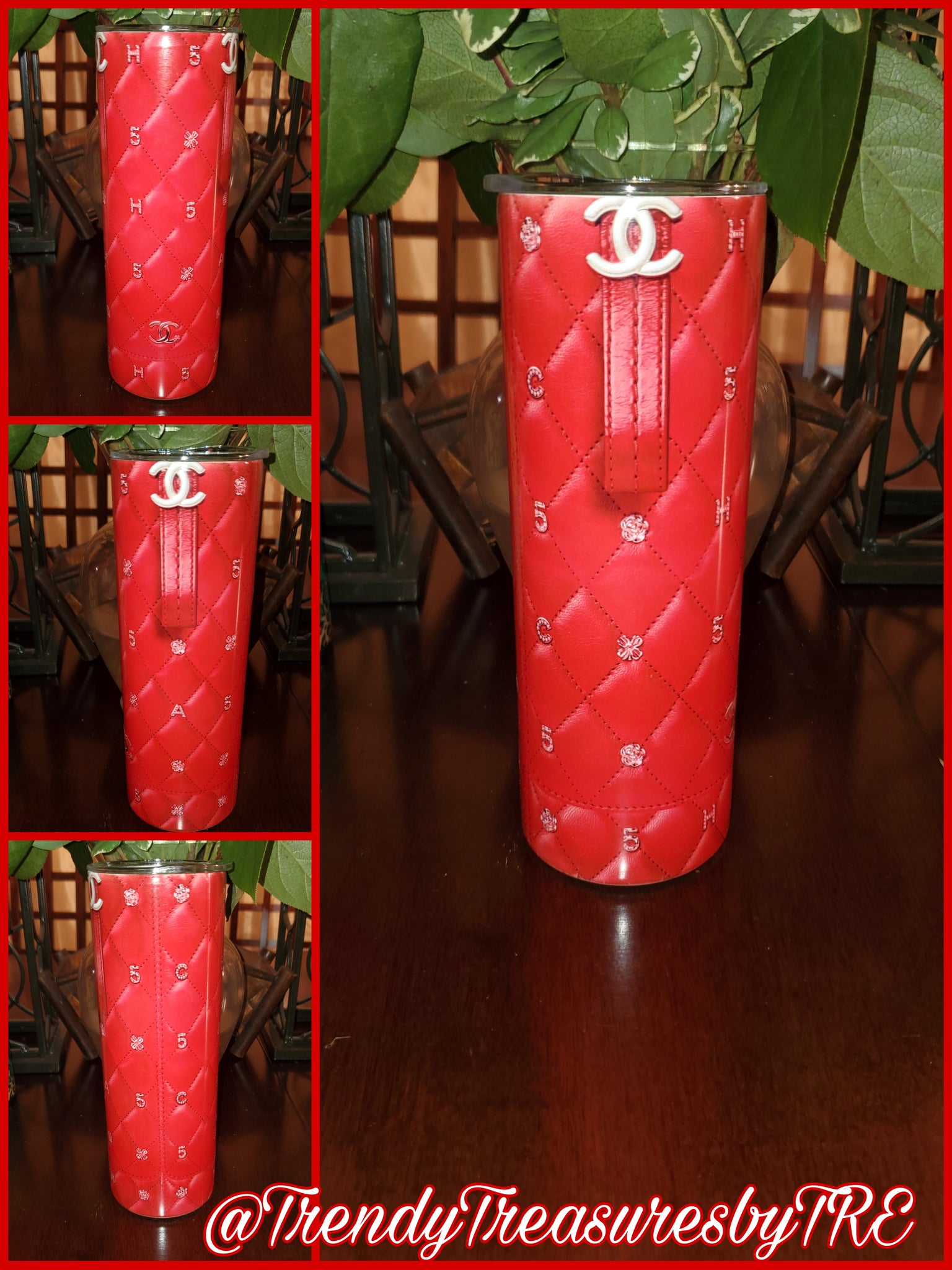 Red Chanel 20oz Sublimation Stainless Steel Tumbler – Trendy