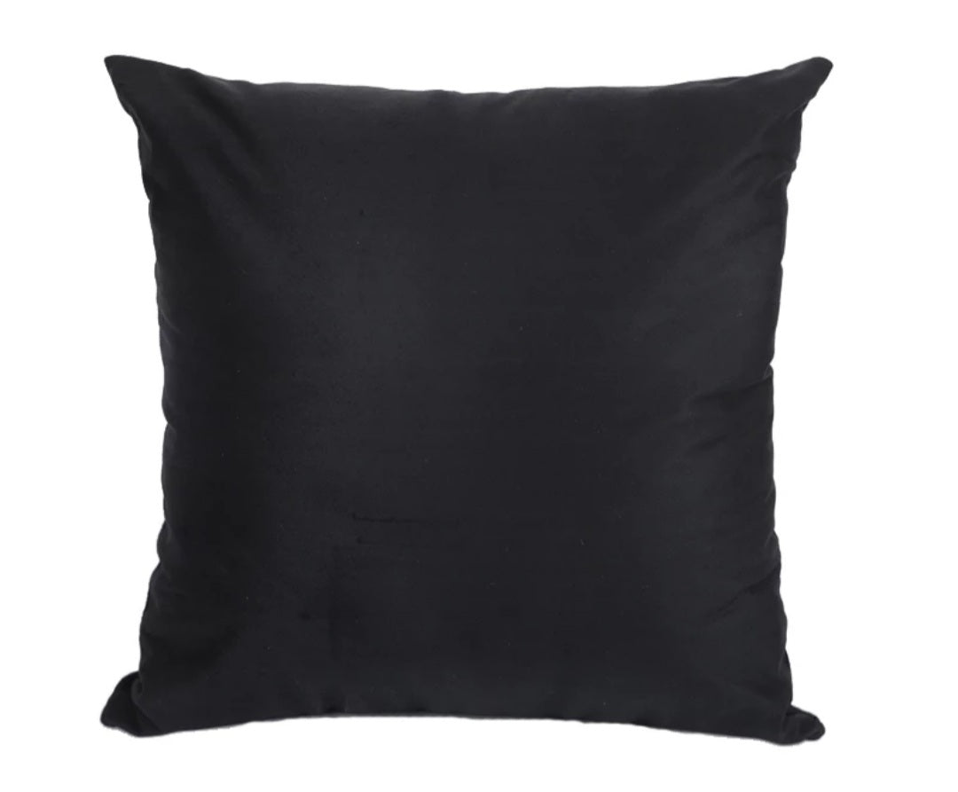 9 Panel Black Plush Pillow