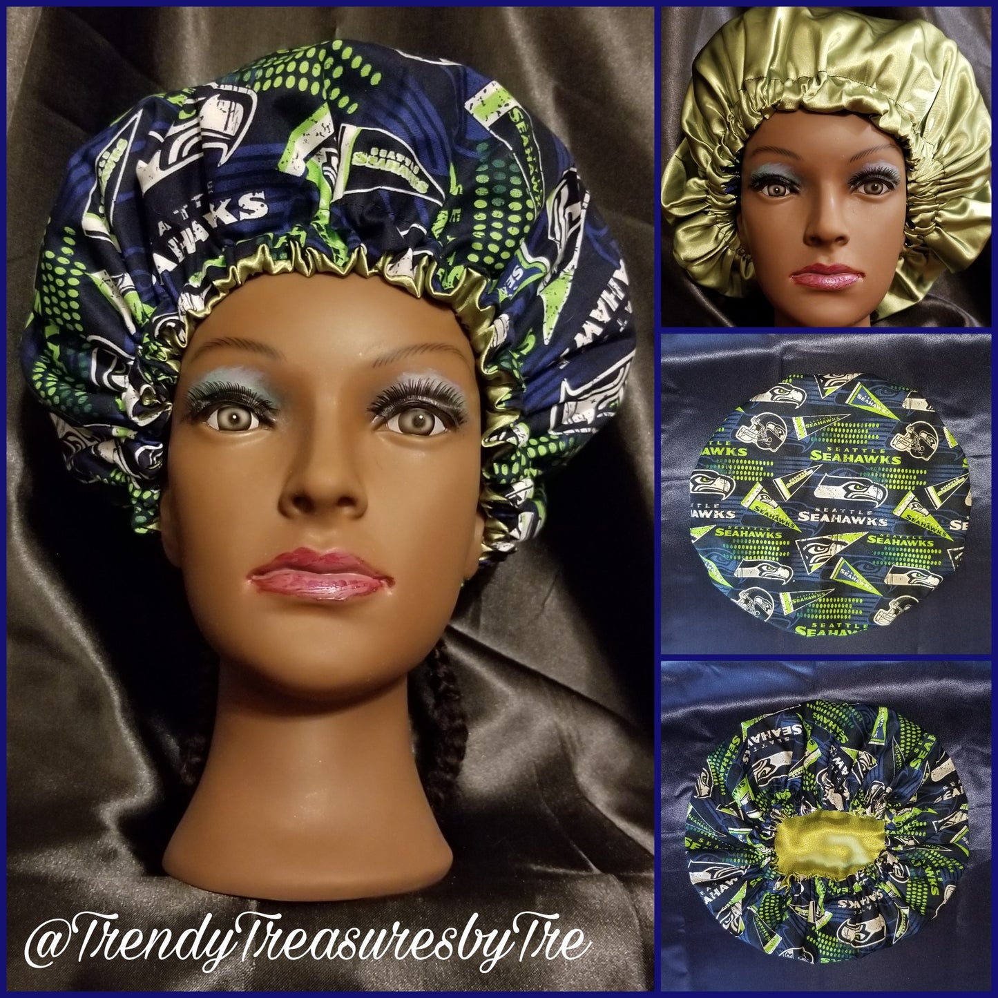 Seattle Seahawks NFL Satin Lined Bonnet